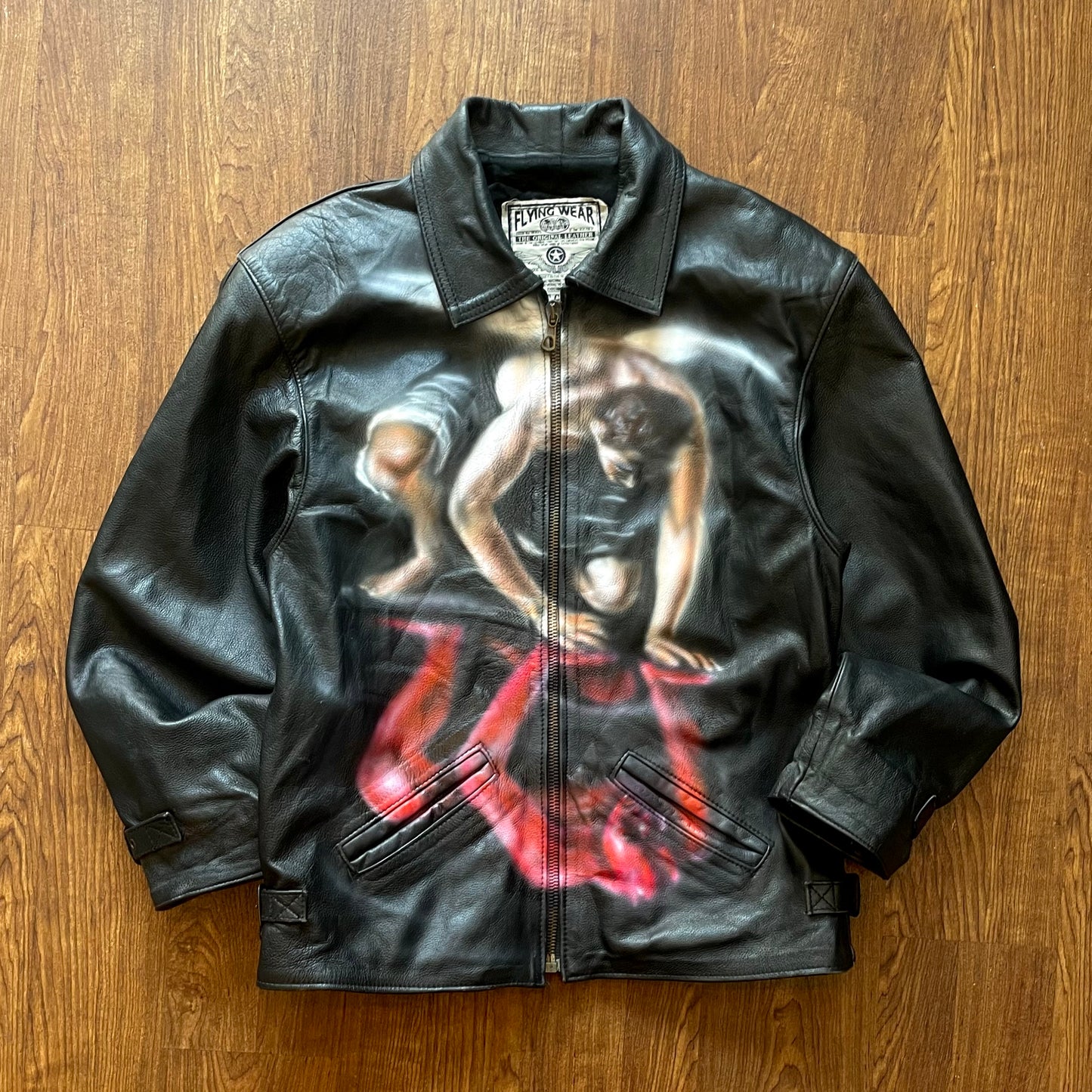 ‘as above so below’ leather jacket