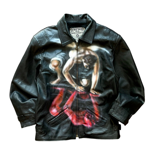 ‘as above so below’ leather jacket